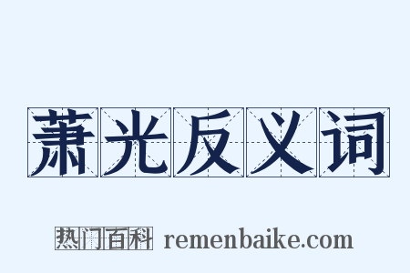 萧光反义词是什么意思的图片